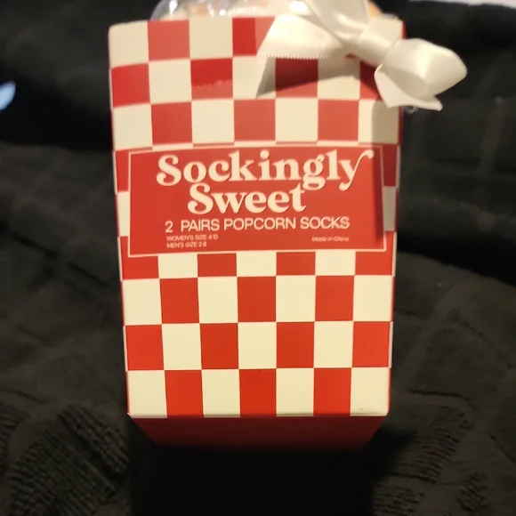 Sockingly Sweet Popcorn Socks And Movie Night Socks - Picture 1 of 7